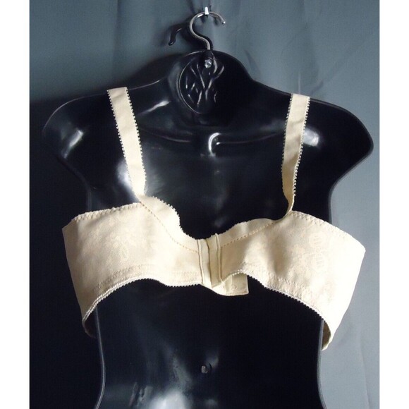 Playtex 18 Hour Bra Ultimate Shoulder Comfort Lace Wire Free 42C RN15763 Beige - Picture 4 of 4